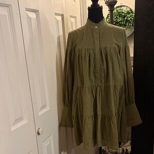 ASA Fashion Group Chic Olive Eyelet Mini Dress